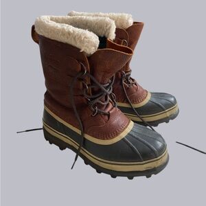 Sorel Men's Wool Lined Caribou Snow Boots